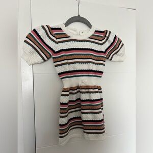 Janie & Jack Toddler Striped Sweater Dress 3T; only worn twice for family photos